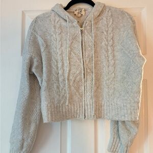 Hippie Rose Cream Cable Knit Cardigan